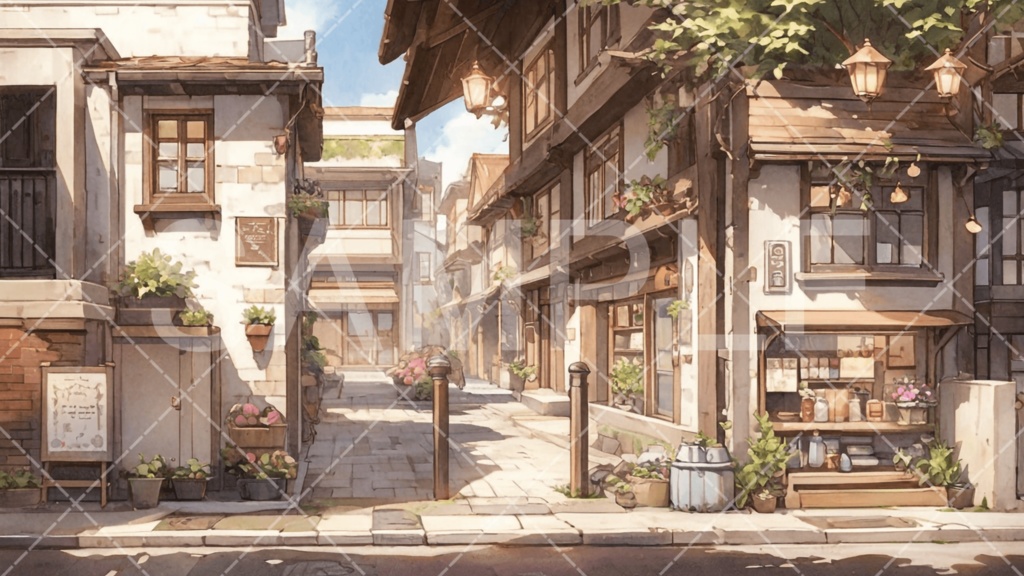 【背景素材】街・町・村3種［294］