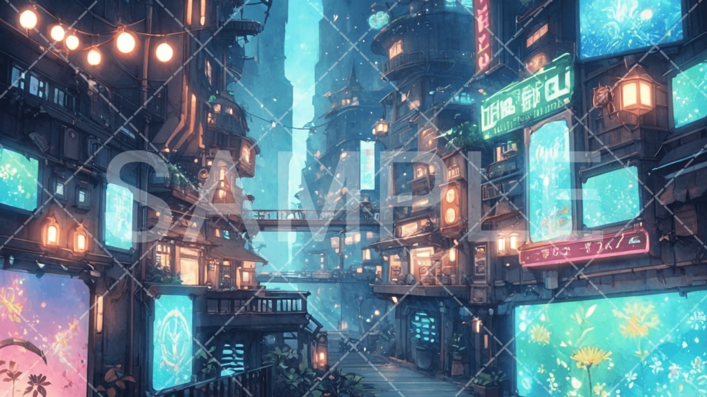 【背景素材】サイバーパンク3種［028］