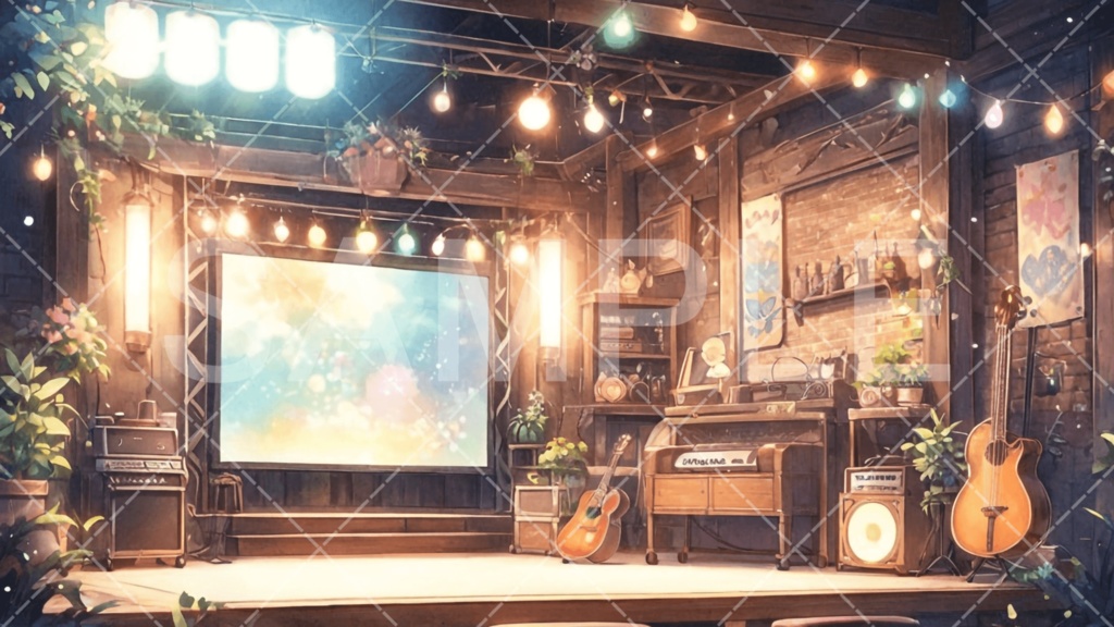【背景素材】スタジオ・ライブハウス3種［095］