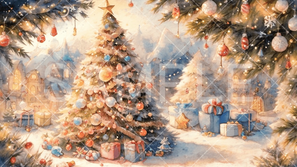 【背景素材】クリスマス3種［086］