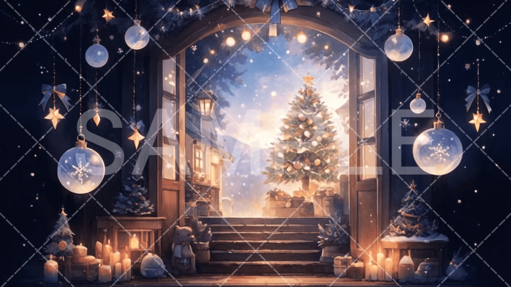 【背景素材】クリスマス3種［088］