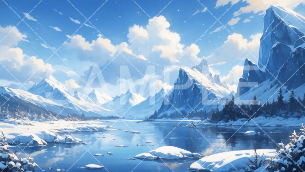 【背景素材】湖・水辺3種［149］