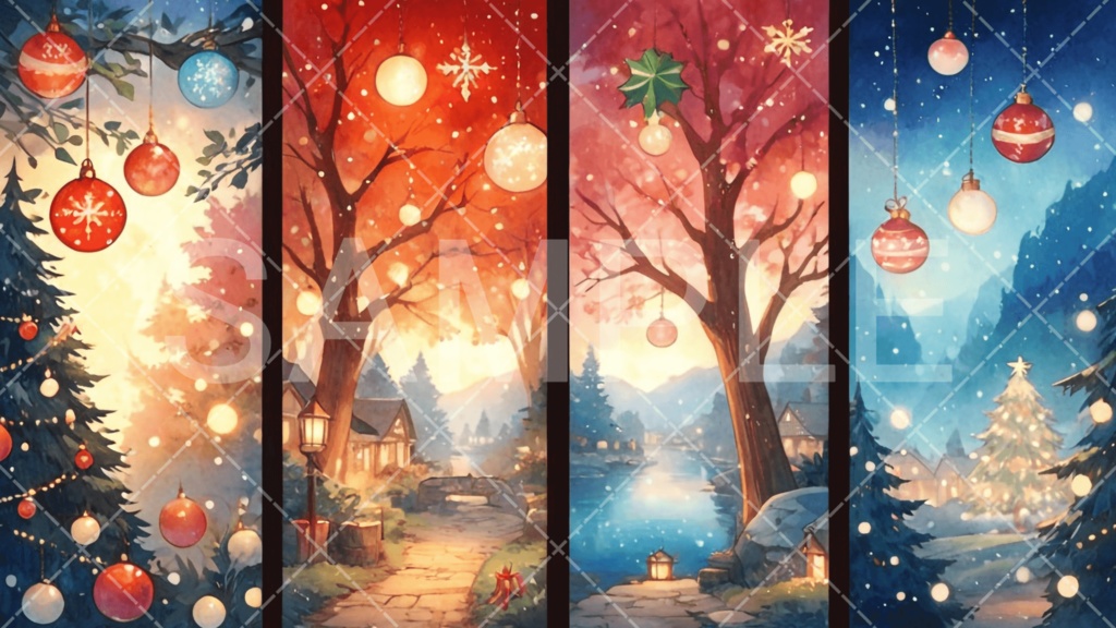 【背景素材】クリスマス3種［097］