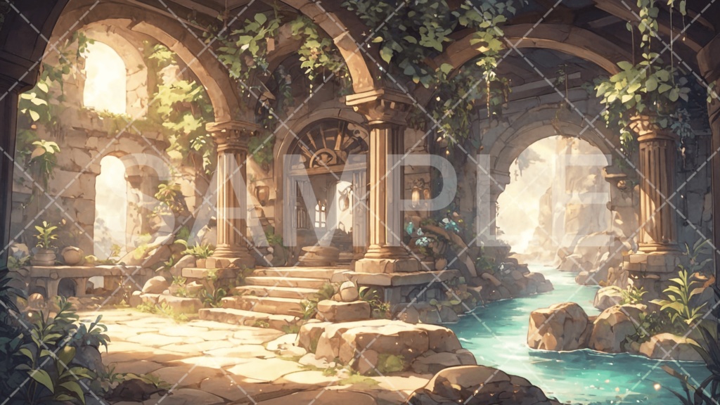 【背景素材】遺跡・ダンジョン3種［137］