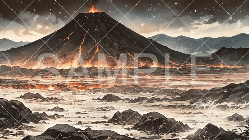 【背景素材】山・山岳3種［034］