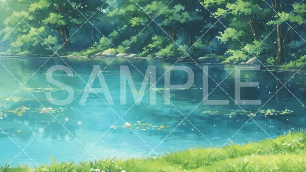 【背景素材】湖・水辺3種［152］