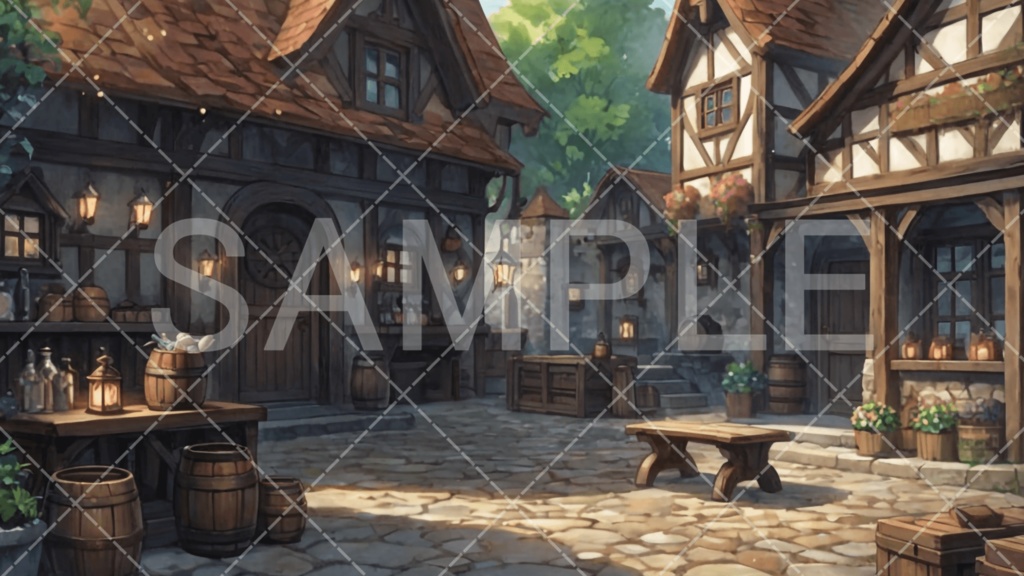 【背景素材】街・町・村3種［304］