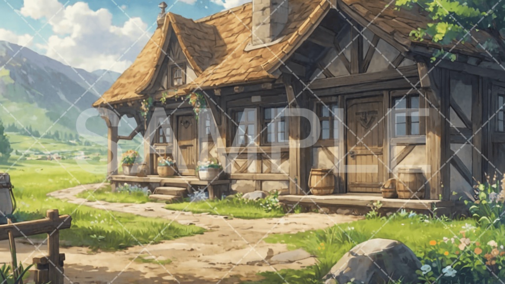 【背景素材】街・町・村3種［306］