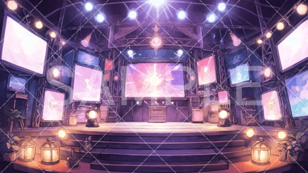 【背景素材】スタジオ・ライブハウス3種［108］