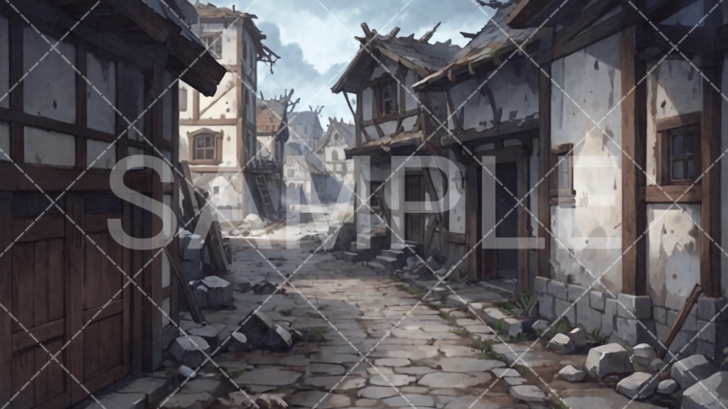 【背景素材】街・町・村3種［307］