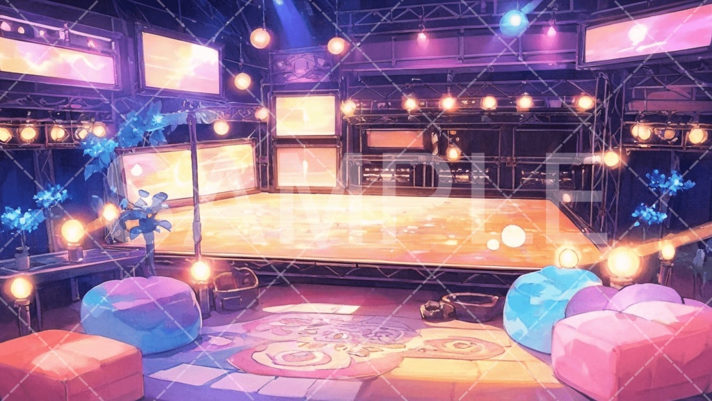 【背景素材】スタジオ・ライブハウス3種［111］