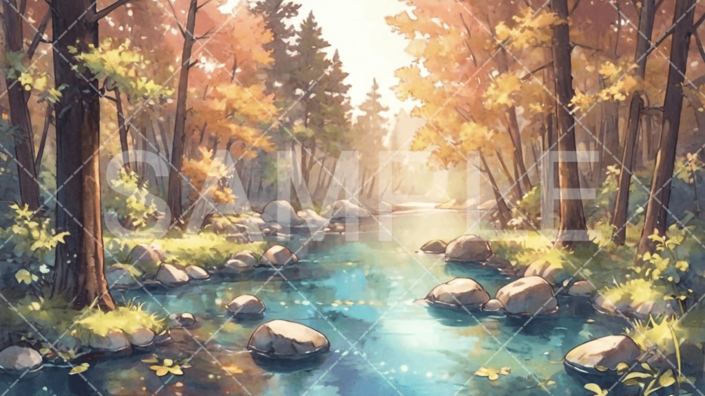 【背景素材】湖・水辺3種［156］