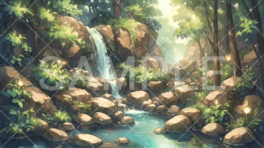 【背景素材】湖・水辺3種［157］