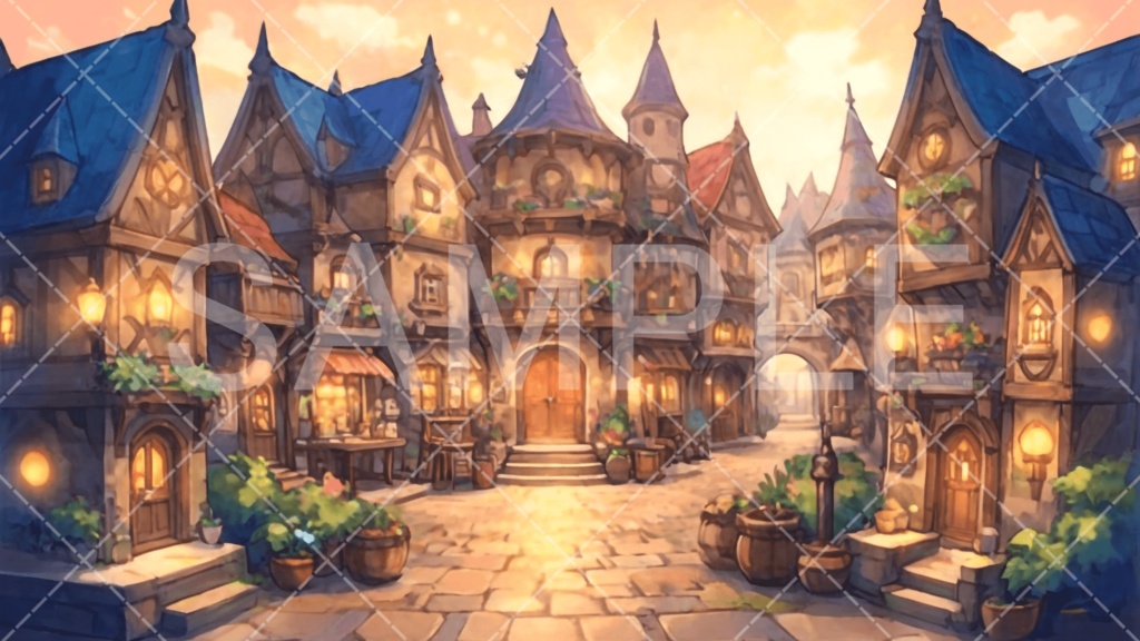 【背景素材】街・町・村3種［311］