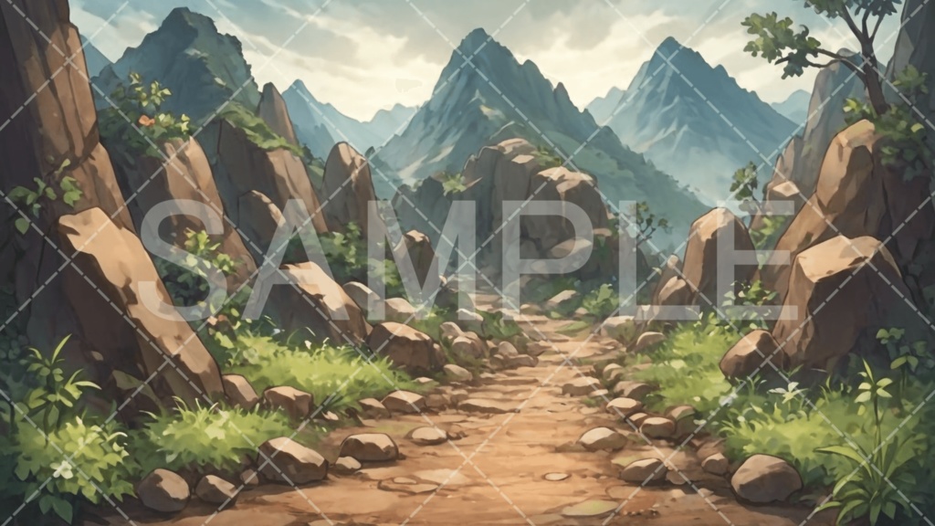 【背景素材】山・山岳3種［035］