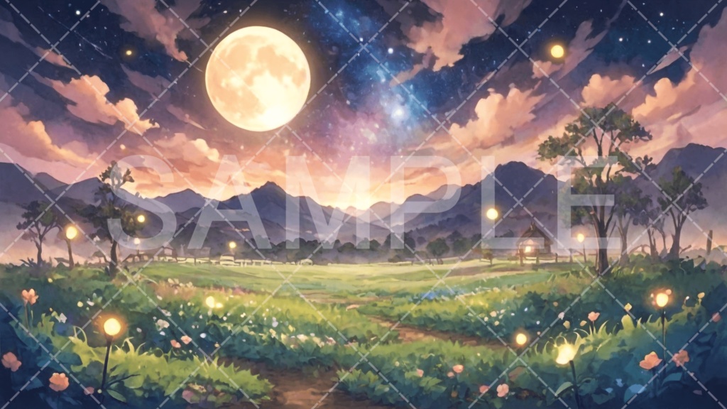 【背景素材】草原・平原3種［087］