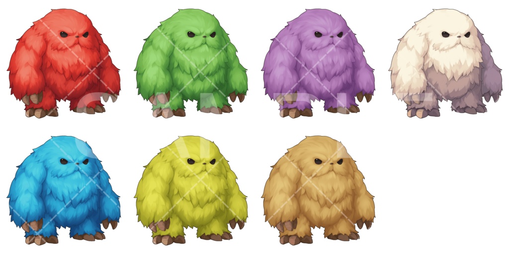 【画像素材】かわいいモンスター素材［041］