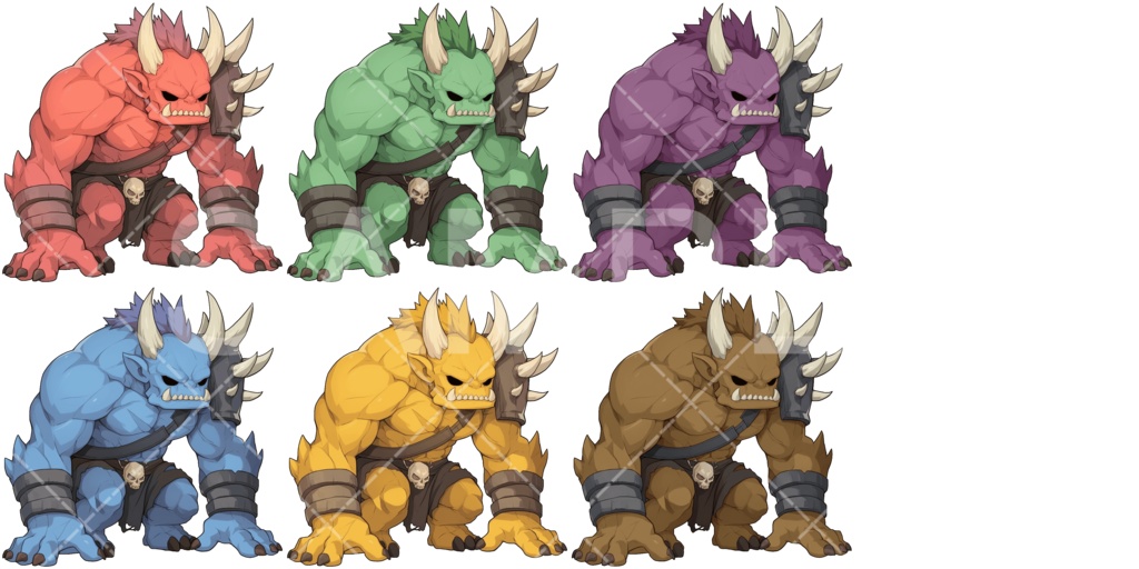 【画像素材】かわいいモンスター素材［042］