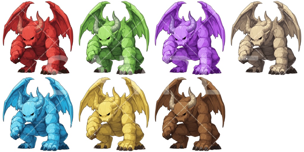 【画像素材】かわいいモンスター素材［043］