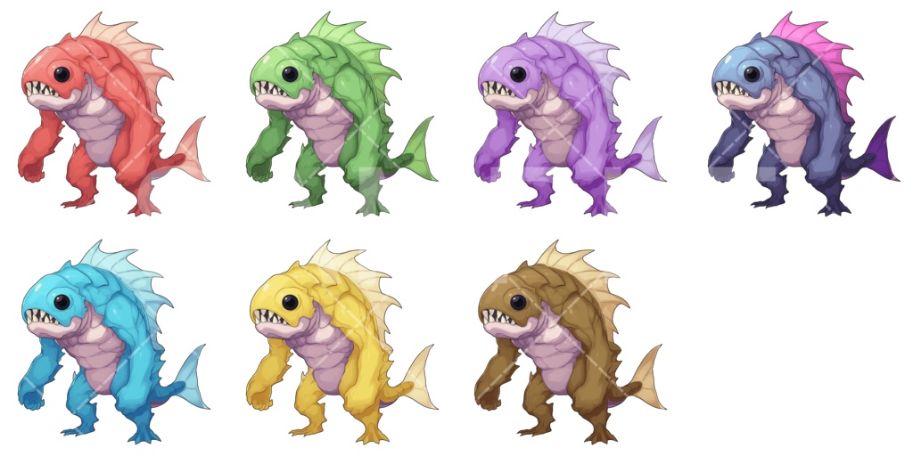 【画像素材】かわいいモンスター素材［045］