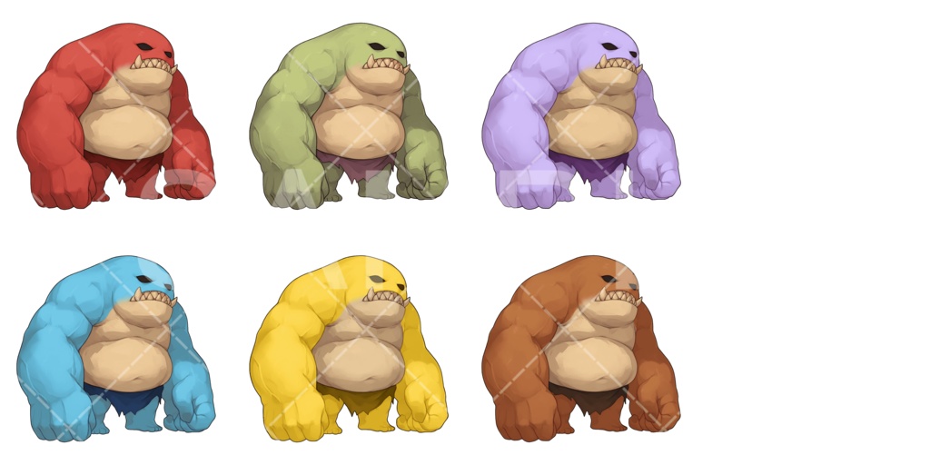 【画像素材】かわいいモンスター素材［046］