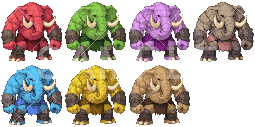 【画像素材】かわいいモンスター素材［049］