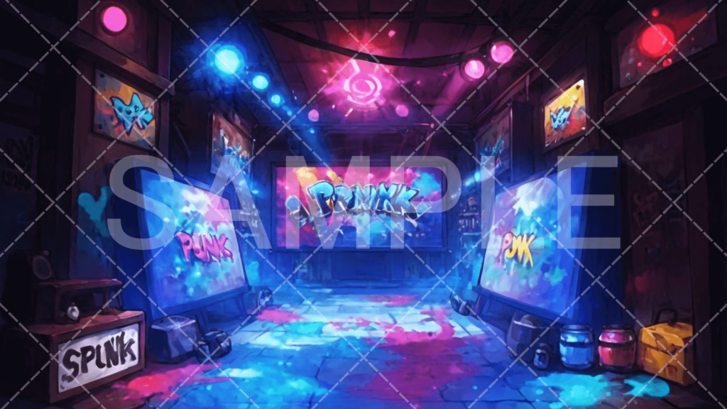 【背景素材】スタジオ・ライブハウス3種［121］