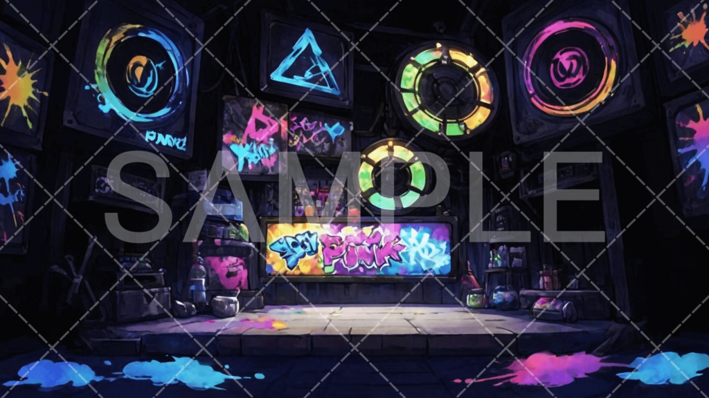 【背景素材】スタジオ・ライブハウス3種［124］