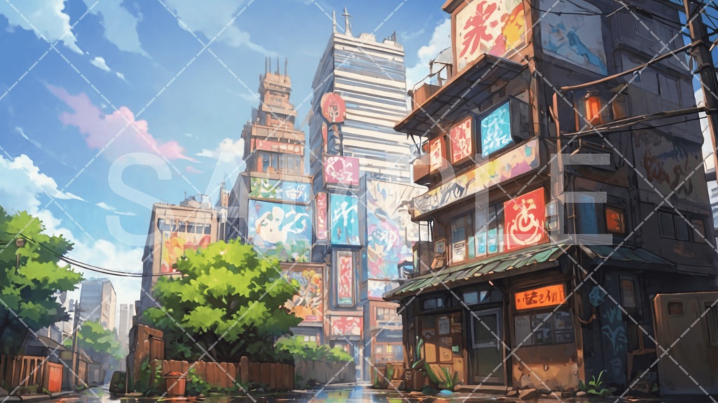 【背景素材】街・町・村3種［313］