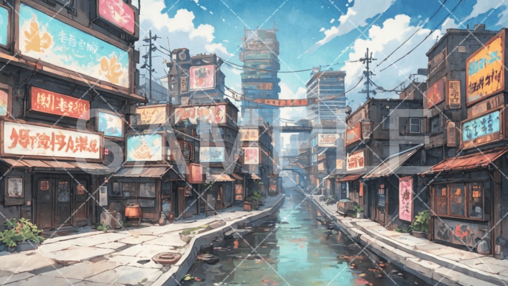 【背景素材】街・町・村3種［314］