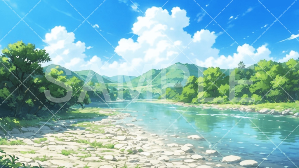 【背景素材】湖・水辺3種［162］