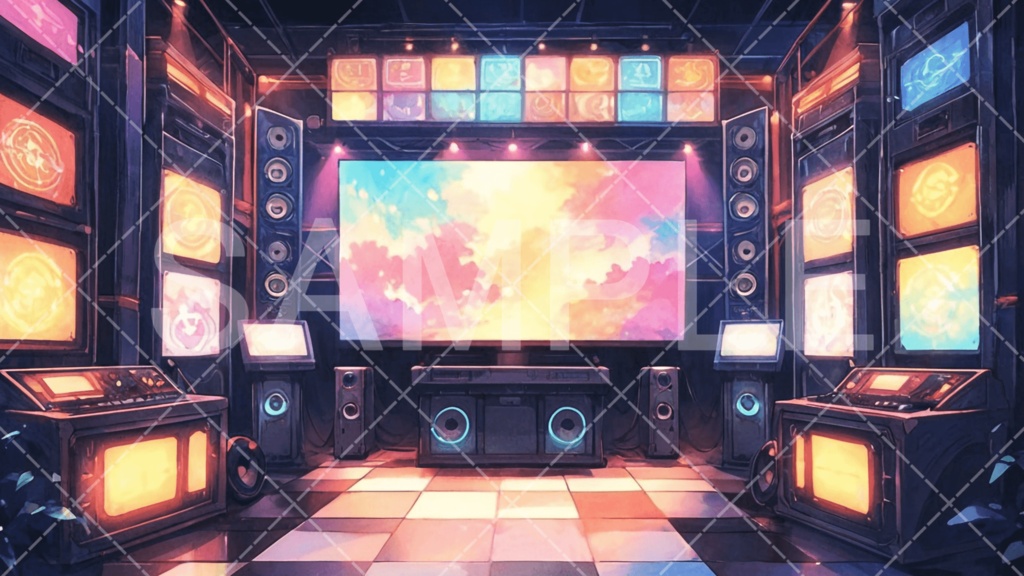 【背景素材】スタジオ・ライブハウス3種［125］