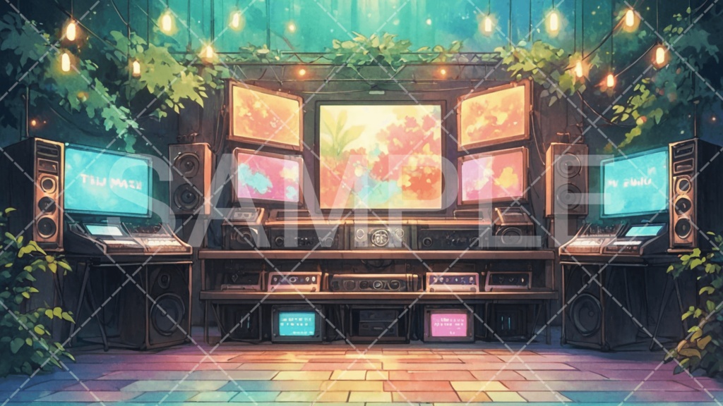 【背景素材】スタジオ・ライブハウス3種［127］