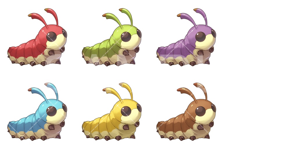 【画像素材】かわいいモンスター素材［052］