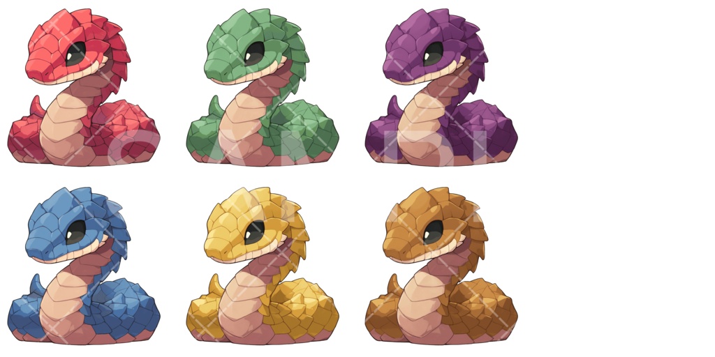 【画像素材】かわいいモンスター素材［058］
