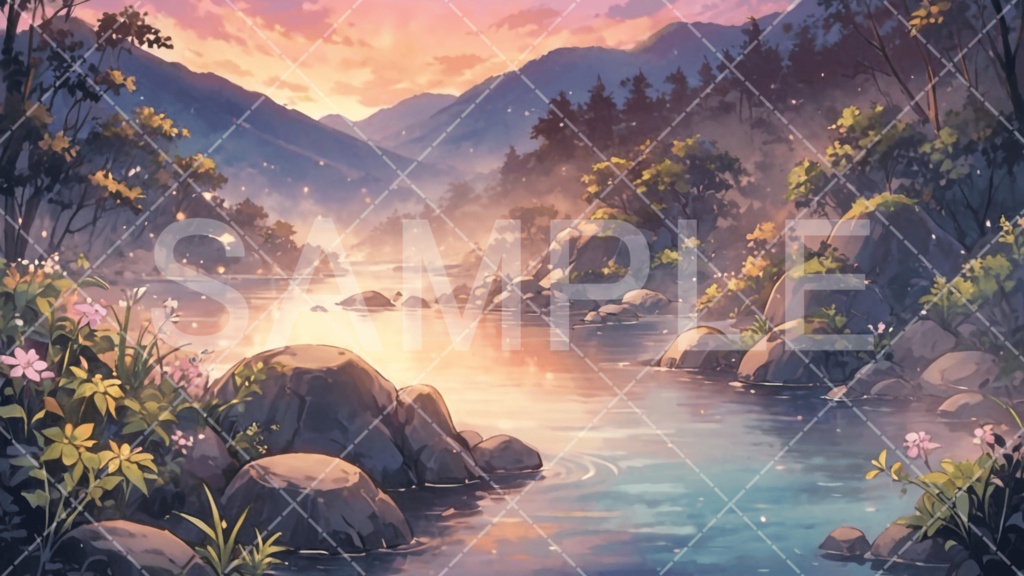 【背景素材】湖・水辺3種［169］