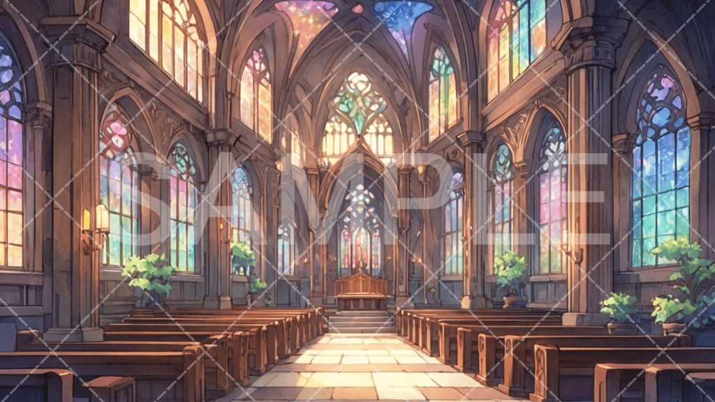 【背景素材】聖堂・神殿3種［087］