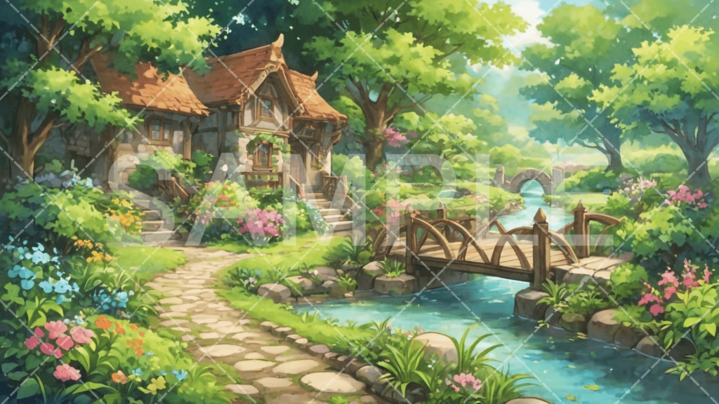【背景素材】街・町・村3種［342］