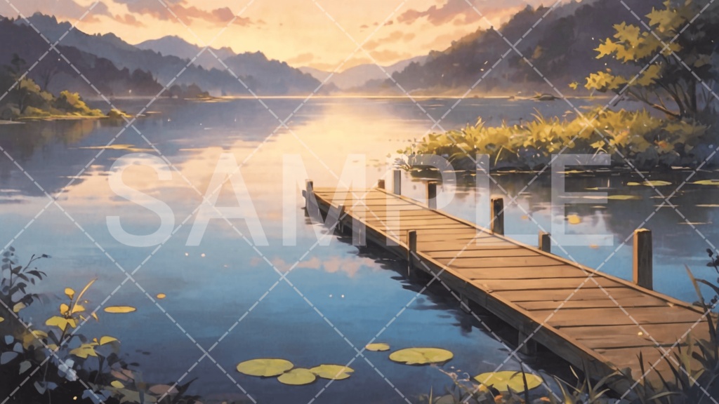 【背景素材】湖・水辺3種［175］