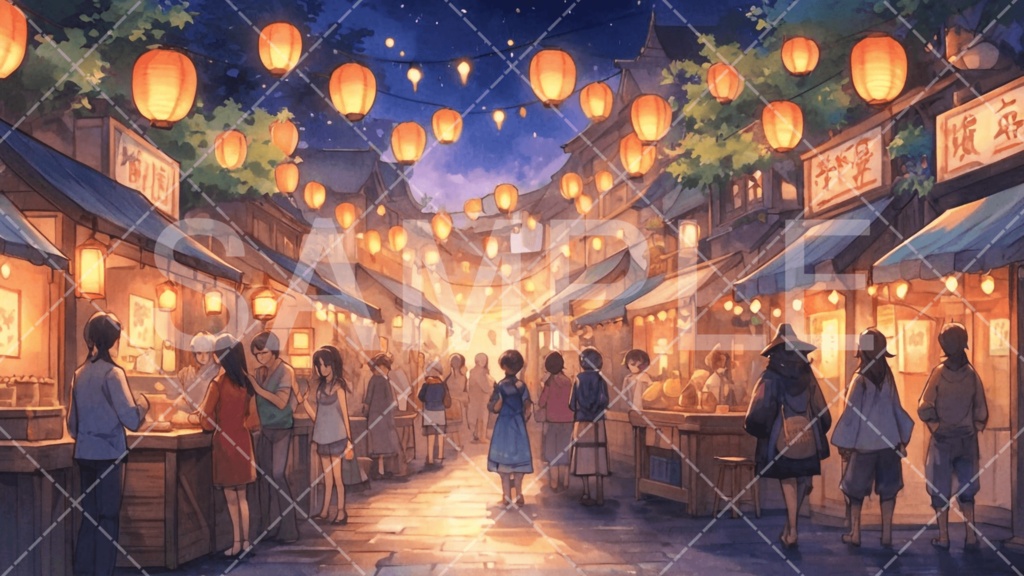 【背景素材】夏祭り3種［006］