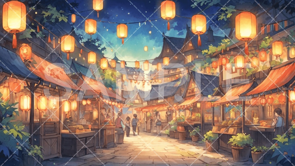【背景素材】夏祭り3種［007］