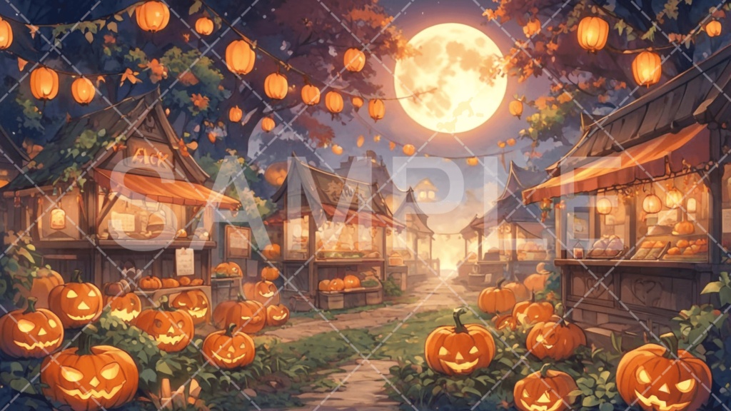 【背景素材】ハロウィン3種［089］