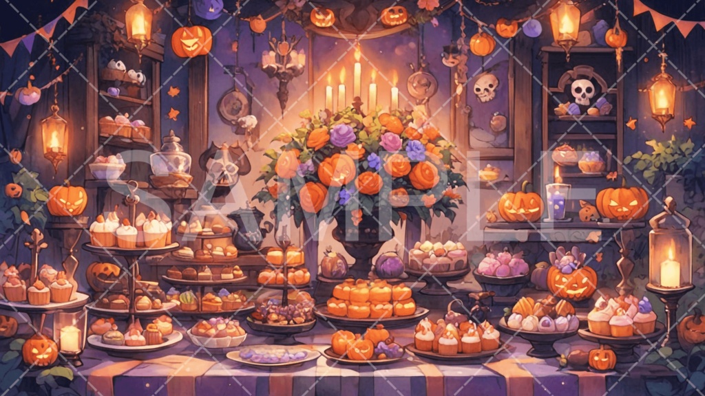 【背景素材】ハロウィン3種［091］