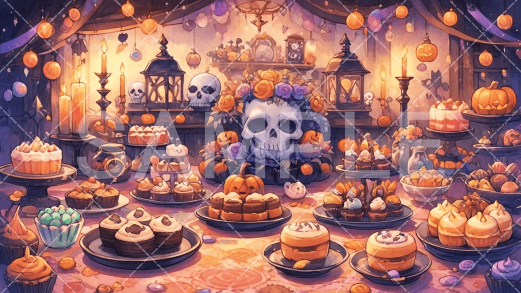 【背景素材】ハロウィン3種［092］
