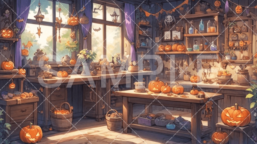 【背景素材】ハロウィン3種［094］