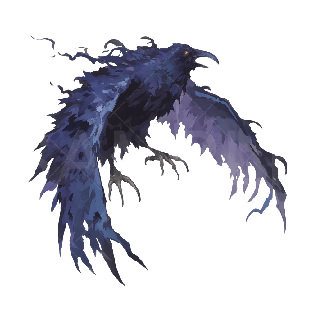 【画像素材】クトゥルフ神話（神話生物：カラス）［107］