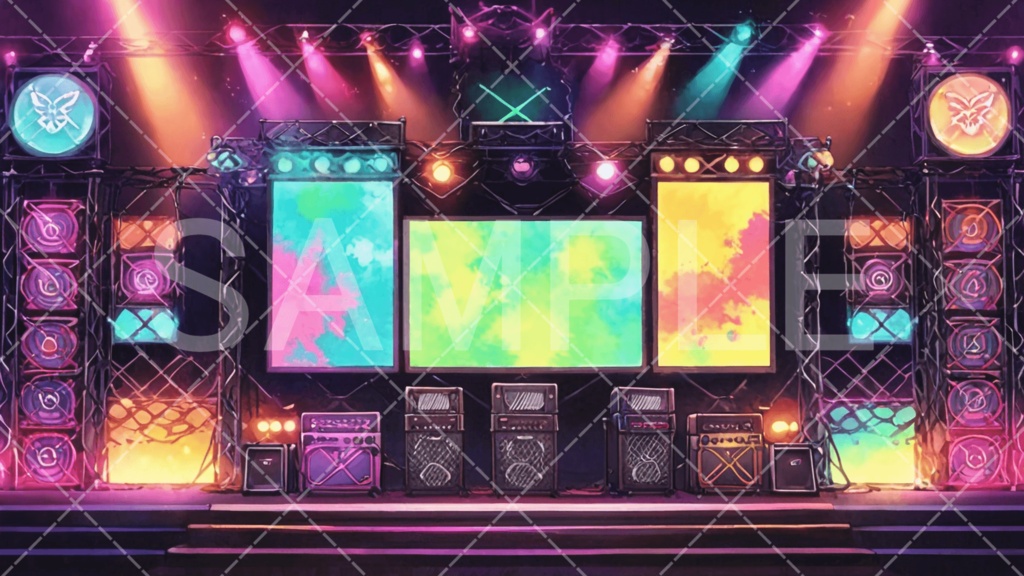 【背景素材】スタジオ・ライブハウス3種［138］