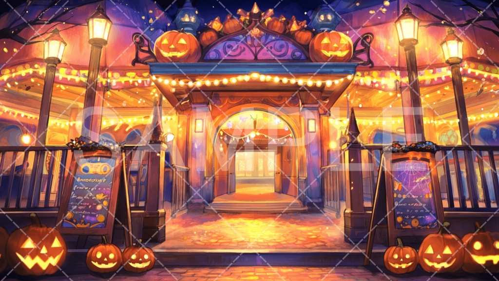 【背景素材】ハロウィン3種［099］