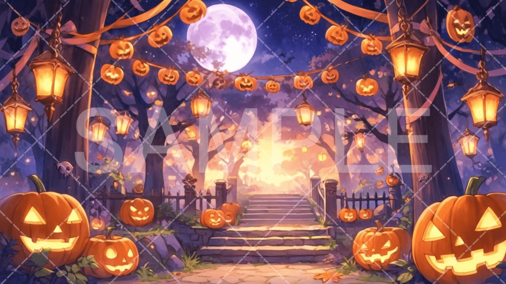 【背景素材】ハロウィン3種［108］