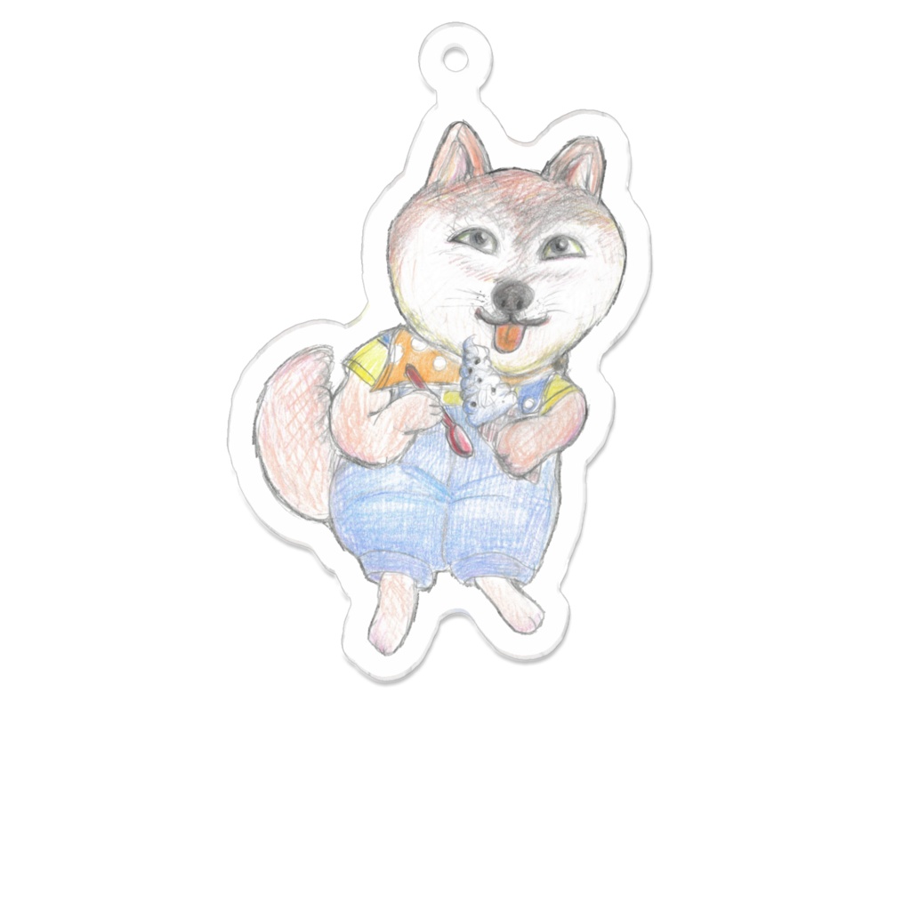 シバ　アイスをたべよっと!　